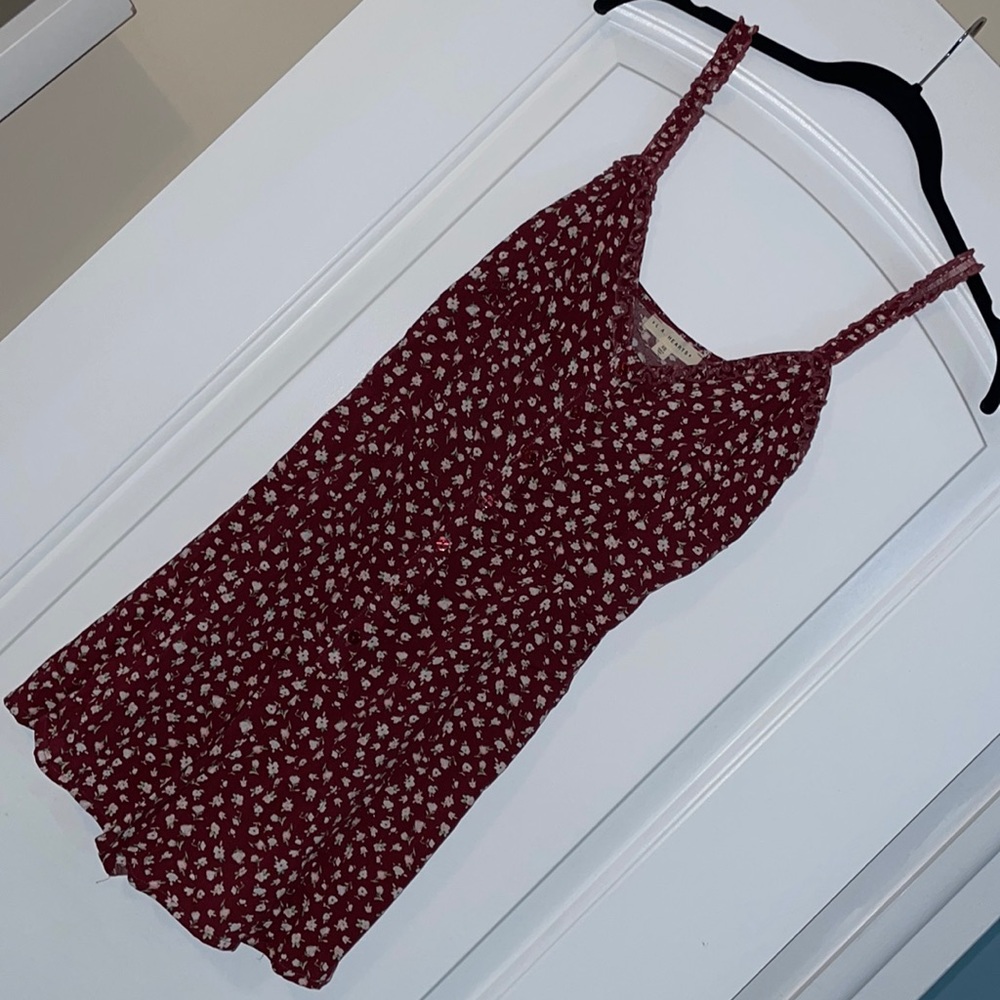 NWT PacSun burgundy floral romper
